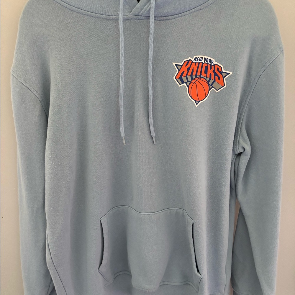 Blue Sweater with Embroidered Logo